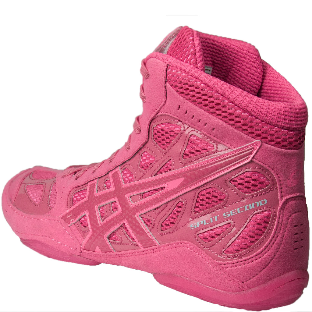 asics wrestling shoes pink
