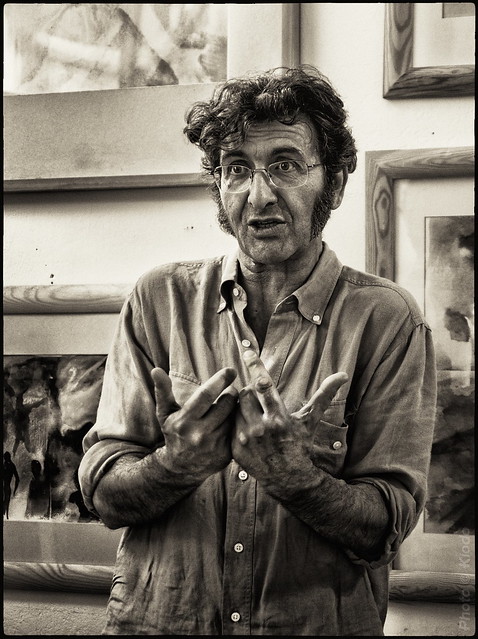 Matteo Cannarozzi, painter and artist. July 2012, Bologna