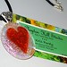 Fused glass dichroic heart
