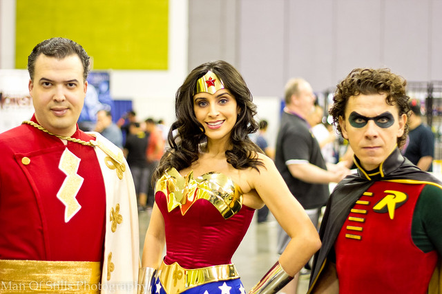Captain Marvel/Shazam, Wonder Woman, and Robin