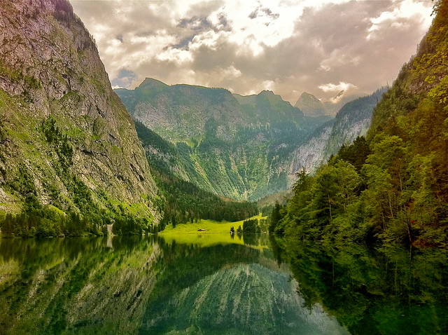 Lake Obersee in the Berchtesgaden National Park