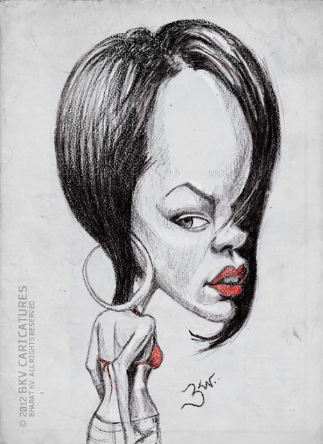 Rihanna Caricature | I am a child but I have to think and ac… | Flickr