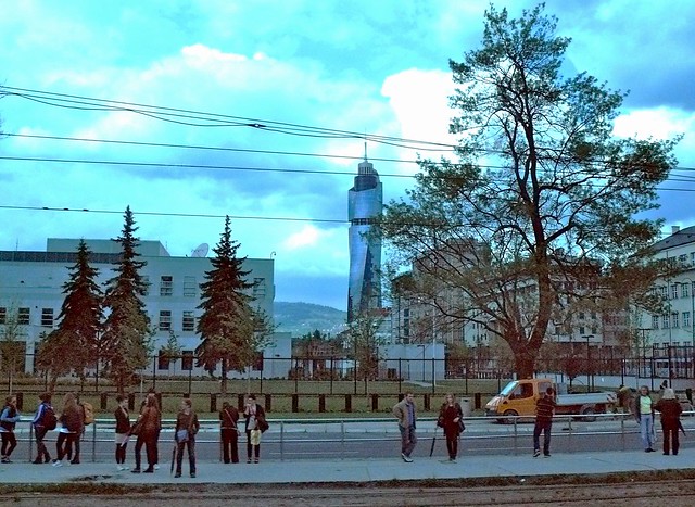 Sarajevo (Сарајево), Bosnie-Herzégovine (Bosna i Hercegovina / Босна и Херцеговина): vue du bus