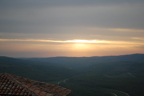 sunset landscape croatia istria motovun