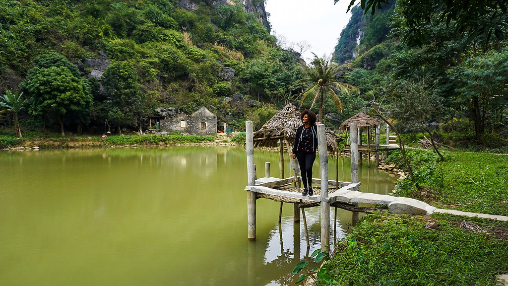 Hidden lake in Tam Coc, Vietnam