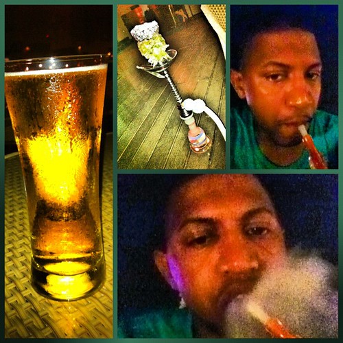 #PicFrame #hookah tall glass of Heineken and waterfront view to chill the end of my long day!! | by dj_thespider_01