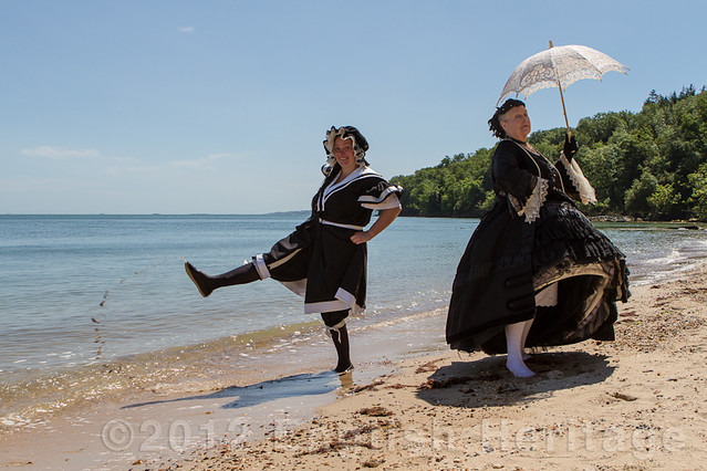 We are not amused - Queen Victoria on the beach at Osborne, Isle of Wight