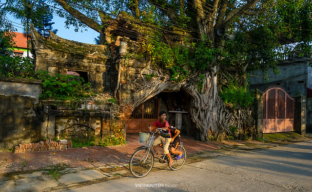 Village gate is a specific of Northern country side in Vietnam.