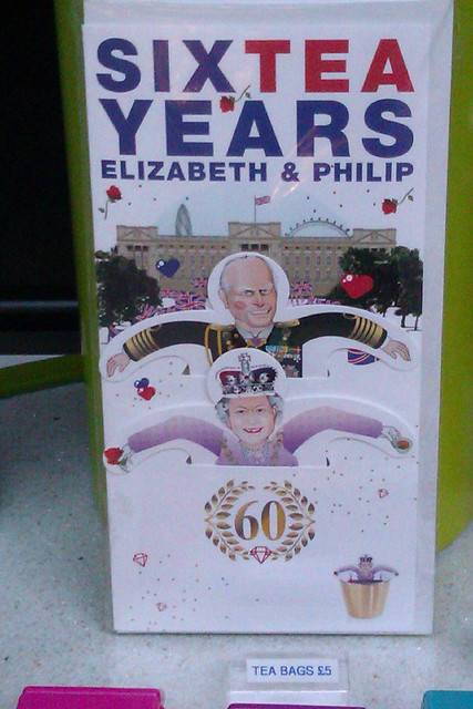 SixTea Years with Elizabeth and Philip, £5 for two novelty tea bags. A Royal Bargain fom Donkey Products GmbH