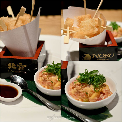 Nobu - Crispy rice with spicy tuna $28 | April | Flickr