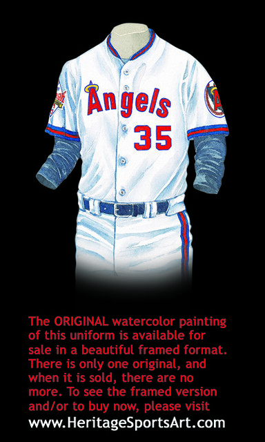 California Angels 1989 uniform artwork, This is a highly de…