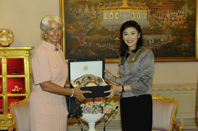 IMF Christine Lagarde with Thailand Prime Minister
