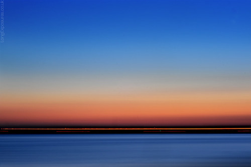 camera blue sunset sea orange abstract blur landscape movement minimal icm 4657