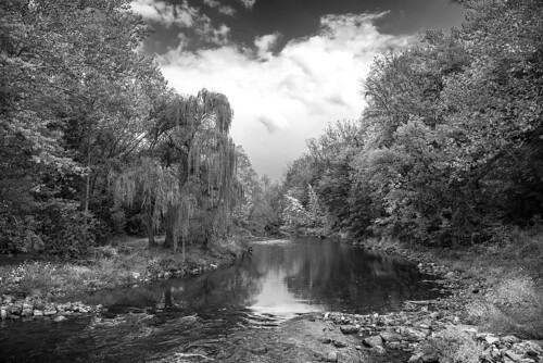 autumn sky bw reflection monochrome river blackwhite musky musconetcongriverwatershed d800e