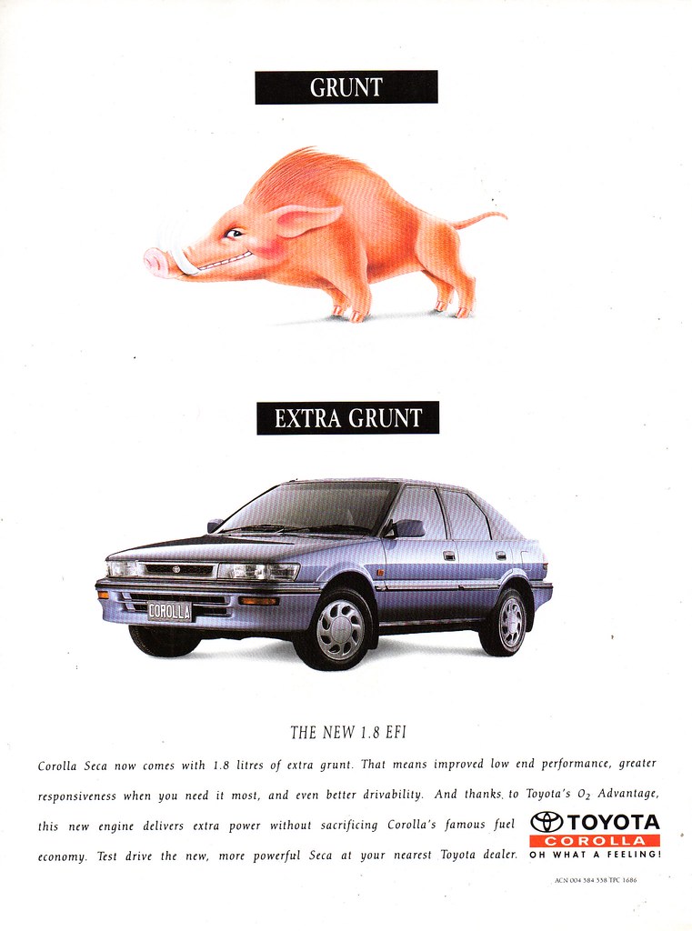 1993 Toyota Corolla Seca 1.8 Litre 5 Door Litfback AE96 Aussie Original Magazine Advertisement