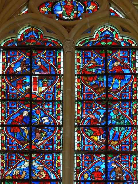 mar, 09/04/2012 - 14:45 - Medieval stained glass. Tours Cathedral, France 04/09/2012