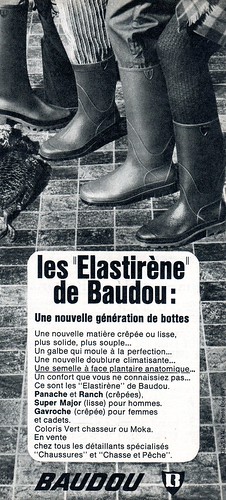 The 1970s-1970 ad for Baudou rubber boots | Mo | Flickr