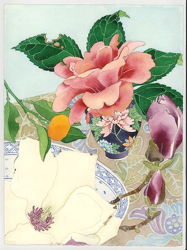 Winter magnolia and camelia | watercolour and pencil on pape… | Flickr