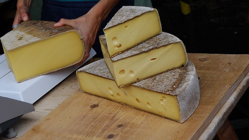 Huge amounts of Swiss cheese