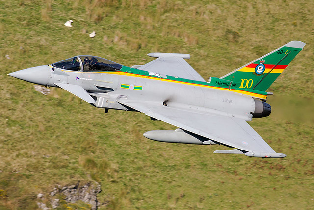 06.09.12 - ZJ936 / QO-C (cn 0119/BS027) 3(F) Sqn Typhoon FGR4 QO-C is specially painted to signify the 100th anniversary of the formation of the squadron at Larkhill in 1912.