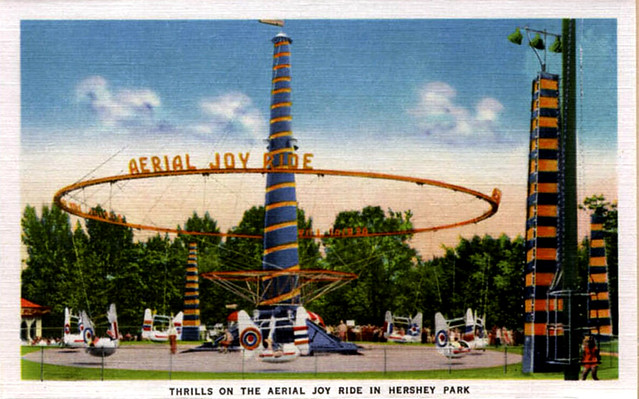 AERIAL JOY RIDE, HERSHEY Park, PA. USA - Vintage Postcard