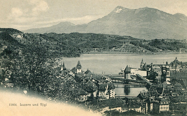 Lucerne and Rigi (Old Postcard)