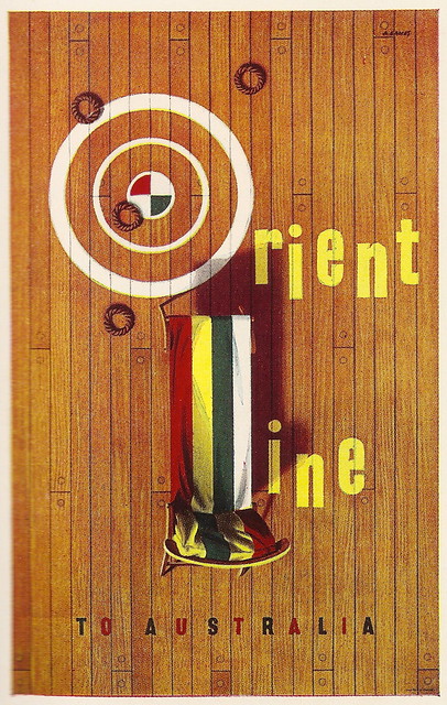 Orient Line to Australia - poster by Abram Games, c1954