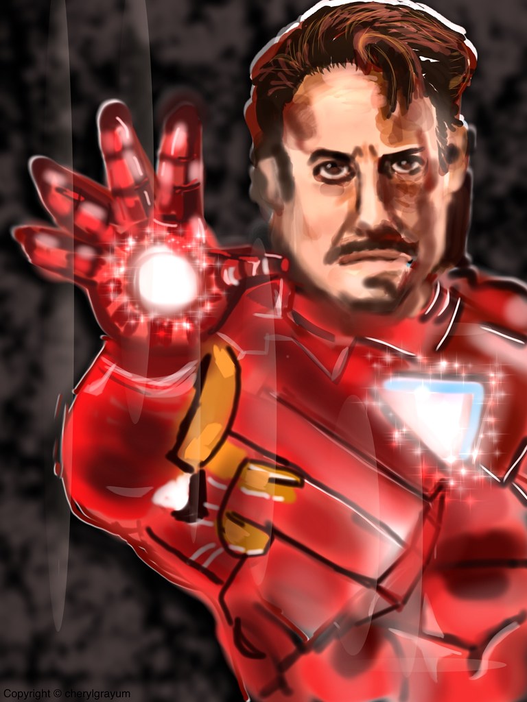 Tony Stark - Iron man - favorite game caricature challenge… | Flickr