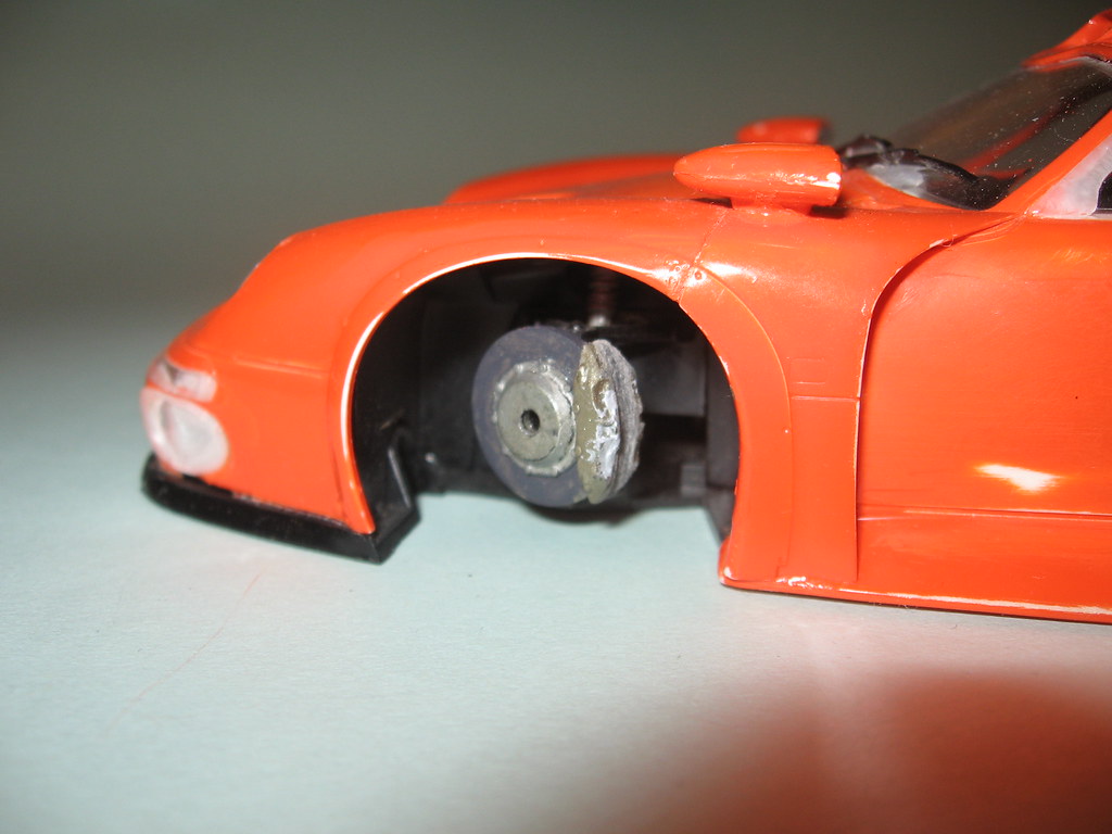 Left  front suspension, brake and fender