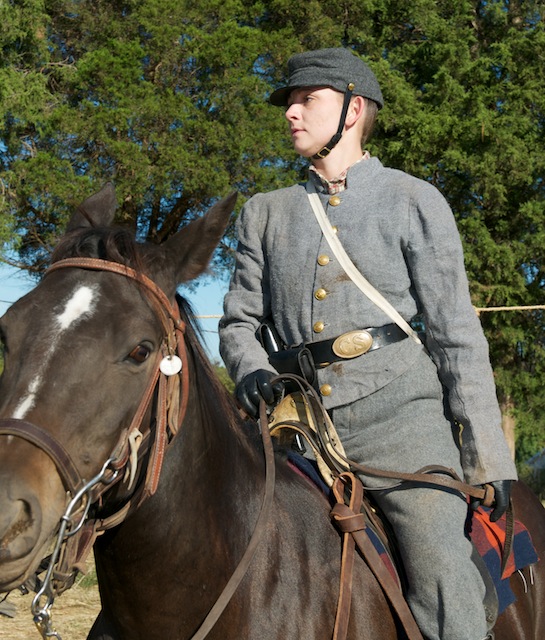 Female Confederate Cavalry Civil War Reenactor