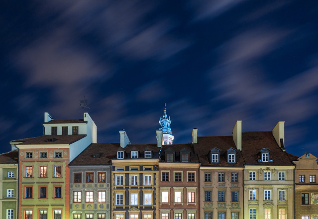 Old town market square in Warsaw, Poland