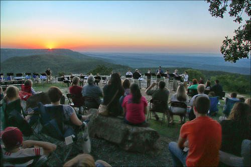 Brass in the Clouds (0343a) by zormsk, (Mt Nebo - Sept 22) The audience listens intently during the 8th annual Brass in the Clouds concert 
