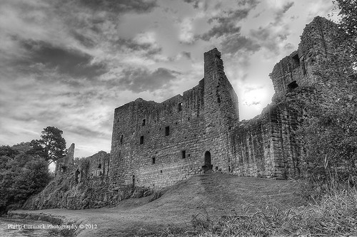 old castle sunrise landscape scotland united ruin kingdom haddington hailes