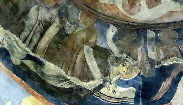 Angel, 10th - 12th c., fresco, unknown artist, The church of st. George, Sofia / Ангел, Х-ХII век, неизвестен автор, църква Св. Георги, София