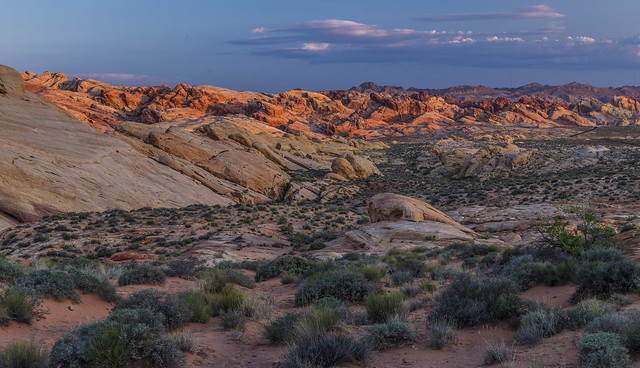 Alpenglow on Valley of Fire