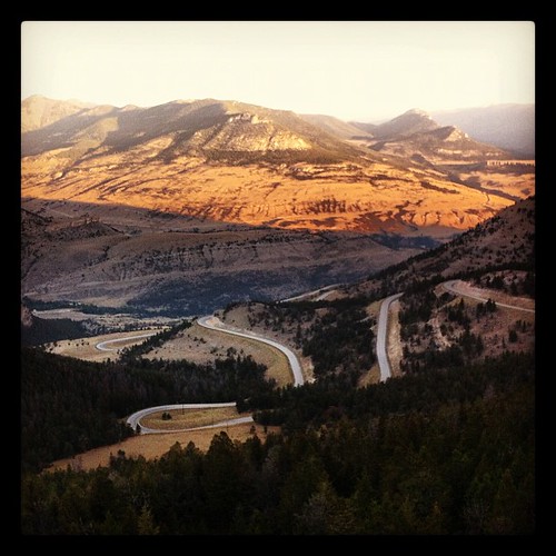 sunrise honda square highway roadtrip squareformat motorcycle wyoming hefe magna wy switchback firstlight 296 twisties twoup motorcycleroadtrip chiefjosephscenicbyway iphoneography instagramapp uploaded:by=instagram