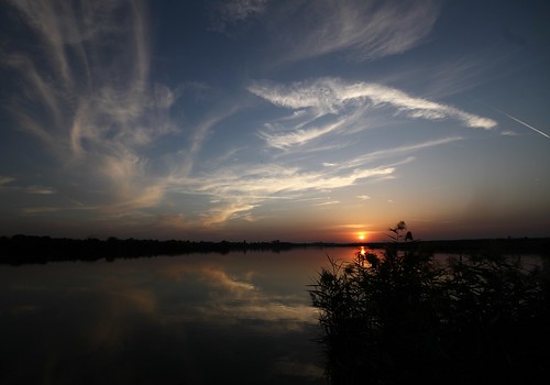 sunset lake waterscape