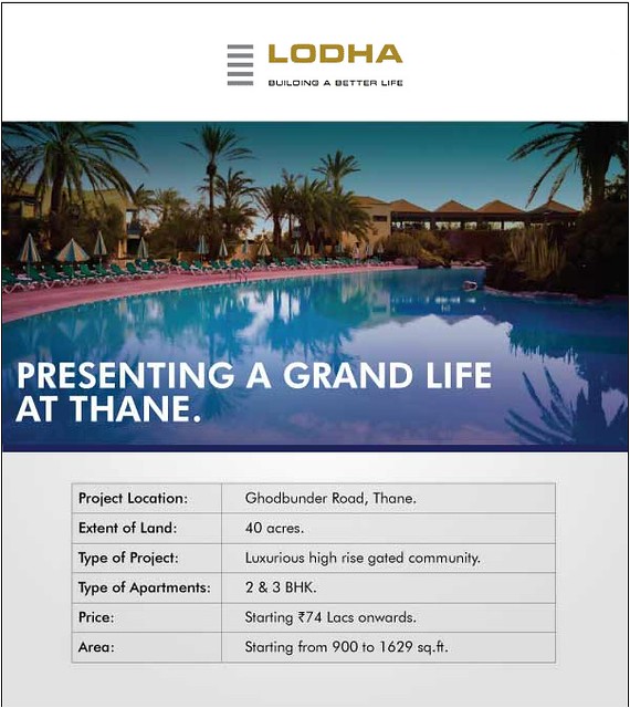 Lodha Splendora - 2 and 3 BHK Luxury Apartments by Lodha Group coming soon at Ghodbunder Road, Thane, Mumbai