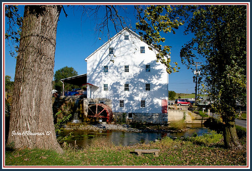virginia rockinghamcounty mills silverlakemill nrhp waterwheels stonework latelight blueskies october2012 october 2012 canon24105l