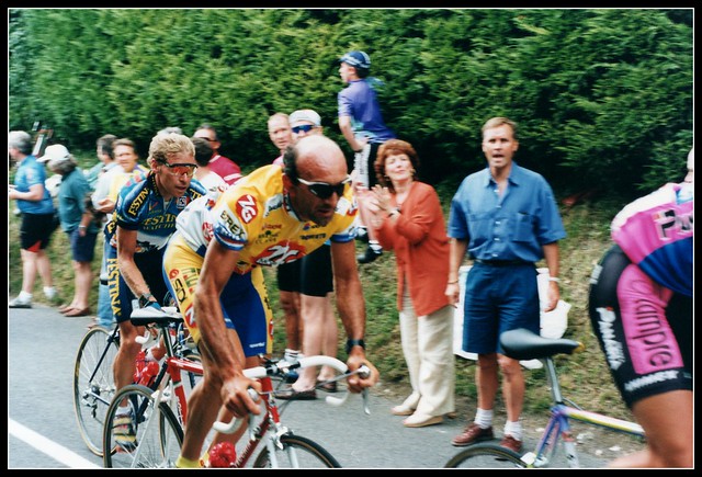 Tour de France 1994 - riders at Bishops Waltham. UK Stage 5 Portsmouth to Portsmouth