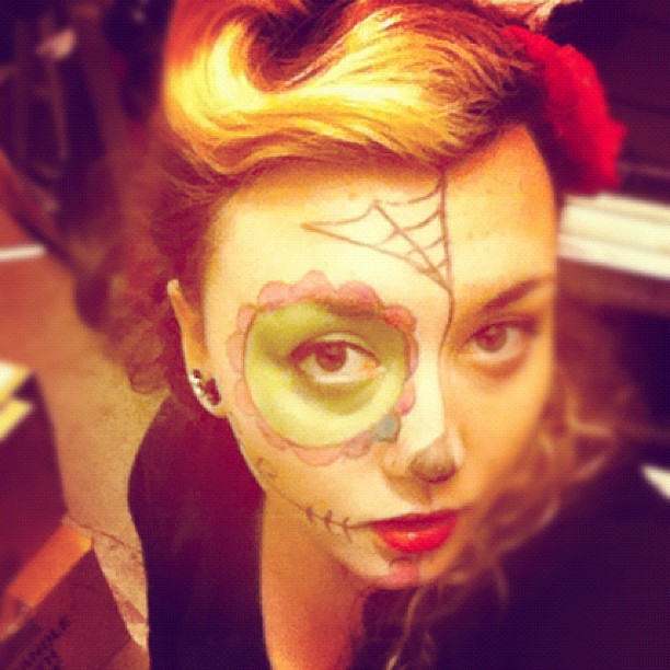 Sugar skull day.  Thanks for the inspiration @shannon_shortcake  guys, follow her, she does amazing things with #makeup
