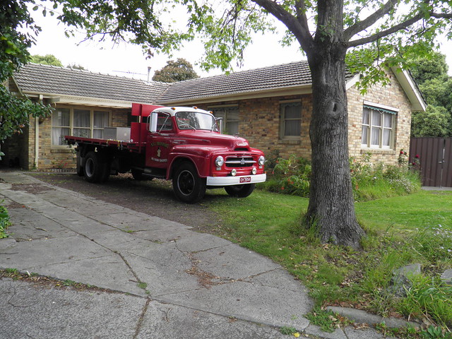 Our truck in the front yard