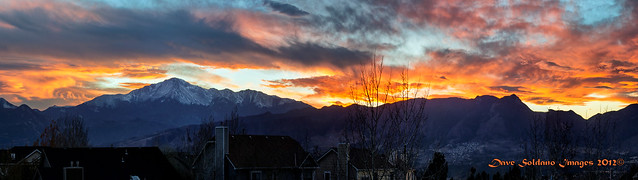 Sunset, Colorado Springs, Colorado October 12, 2012 (See the detail in 