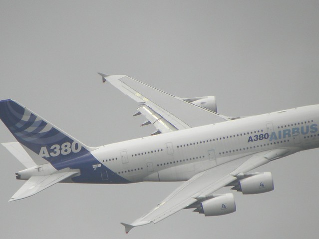 An Airbus A380 at the 2010 Farnborough Air Show
