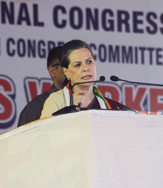Congress President Sonia Gandhi in Mangalore, 18th October 2012 (1)