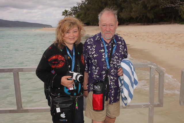 Vanessa and Philip in Mystery Island, Vanuatu, 19-10-2012