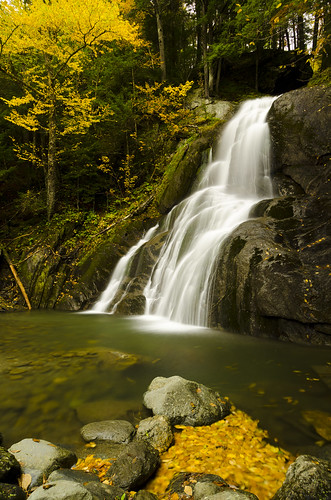 fall leaves waterfall granville cascades vt mossglenfalls