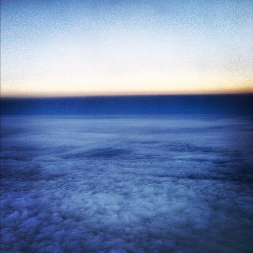 A better shot of the Earth umbra rising over the Ohio clouds at sunset. by _paulstout, square lofi squareformat iphoneography instagramapp uploaded:by=instagram foursquare:venue=4e52b00f2