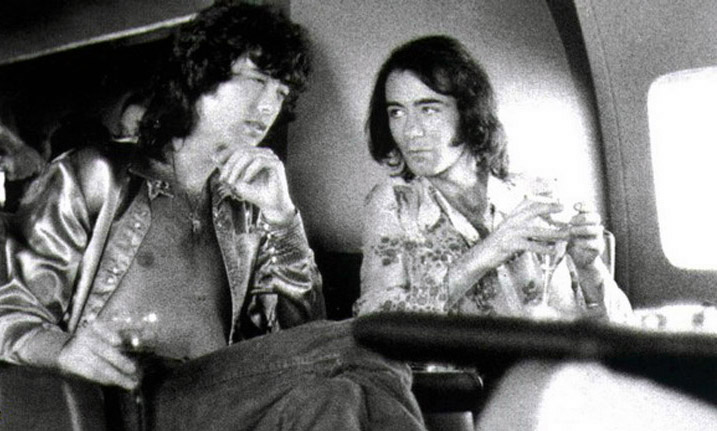 High Over America - Jimmy Page & BP Fallon on Starship by Bob Gruen 1973