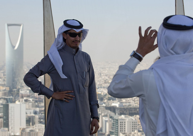 Local Tourists Taking Pictures, Riyadh, Saudi Arabia